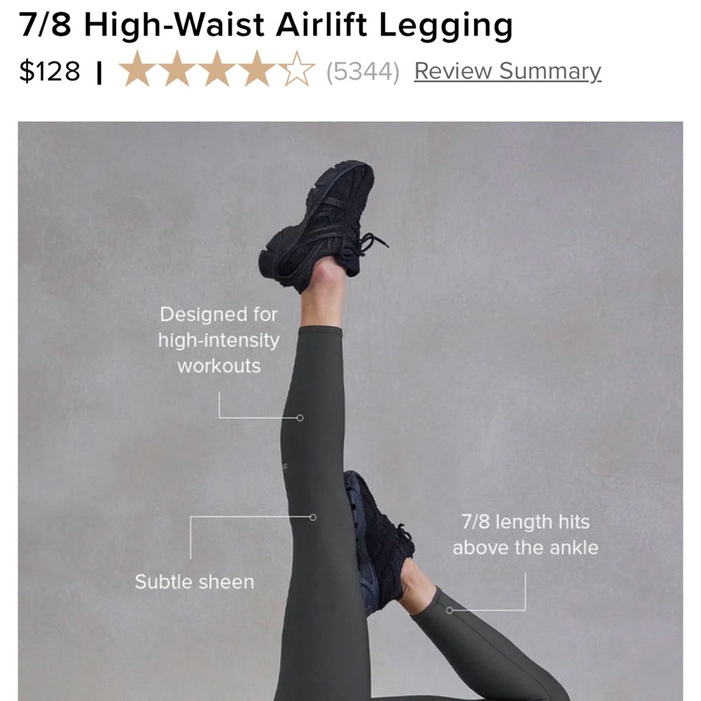 Brand new!
Never worn
Alo airlift leggings
Anthracite color
